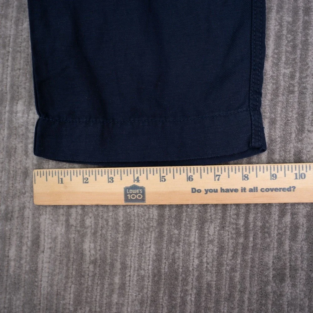 Banana Republic Pants Women XXL Navy Blue Linen Blend Pull On Relaxed NEW No Tag